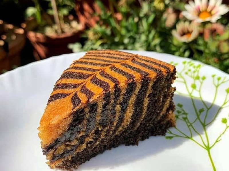 طرز تهیه کیک زبرا خوشمزه و مجلسی مرحله به مرحله