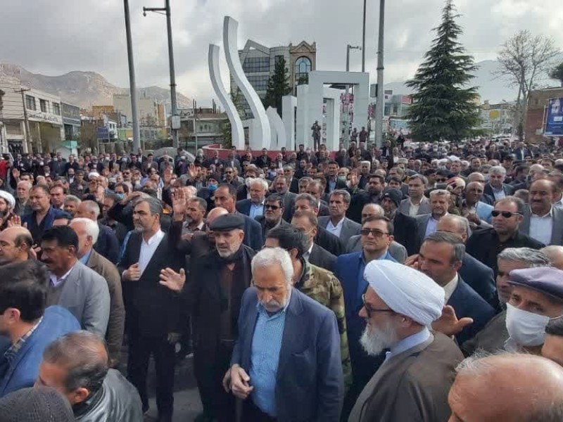 مراسم تشییع پیکر جانباز شهید "حاج حسین عباسی تبریزی" در ایلام برگزار شد