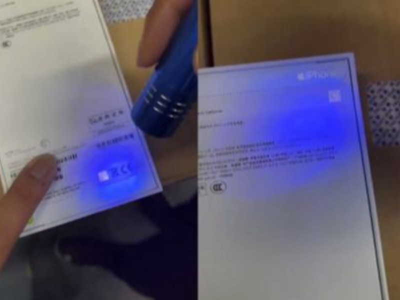 برچسب مخفی بر روی جعبه‌های آیفون ۱۵ برای شناسایی تقلب