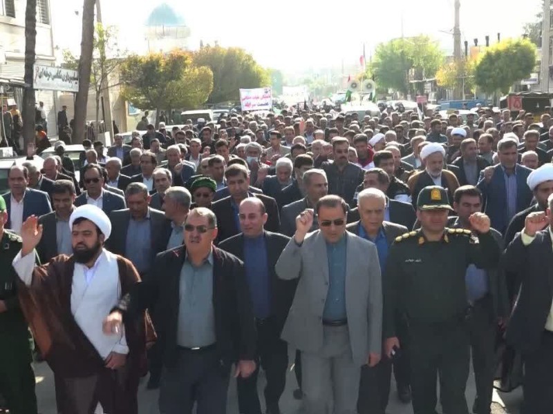 برگزاری راهپمایی  مردم چرداول بر ضد جنایات رژیم صهیونیستی