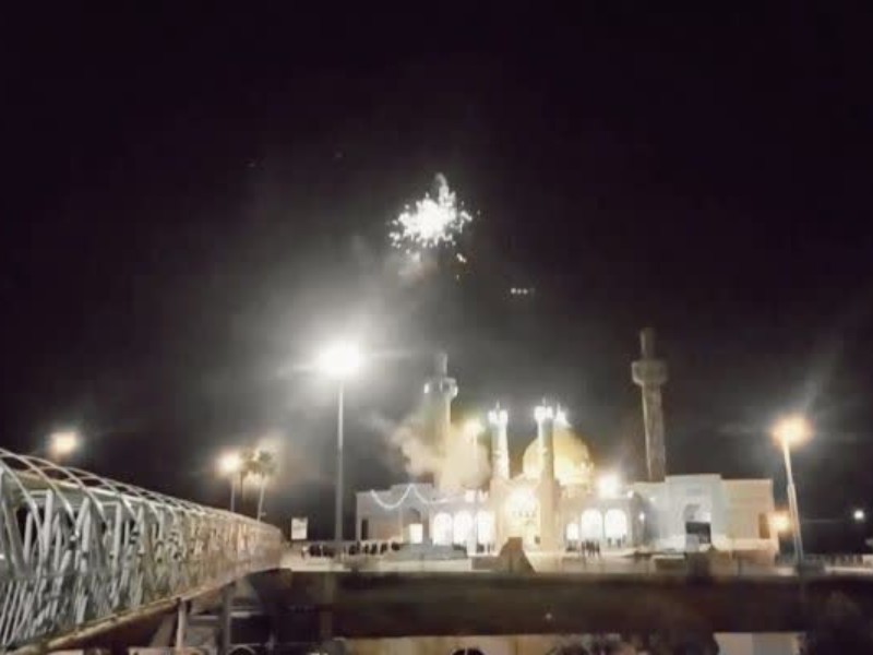 نورافشانی آسمان صالح‌آباد به مناسبت میلاد امام‌ حسن (ع)