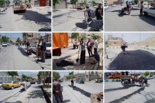 آغاز عملیات لکه‌گیری آسفالت معابر ملکشاهی