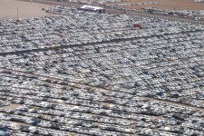 تصاویر هوایی از پارکینگ اربعین در مهران