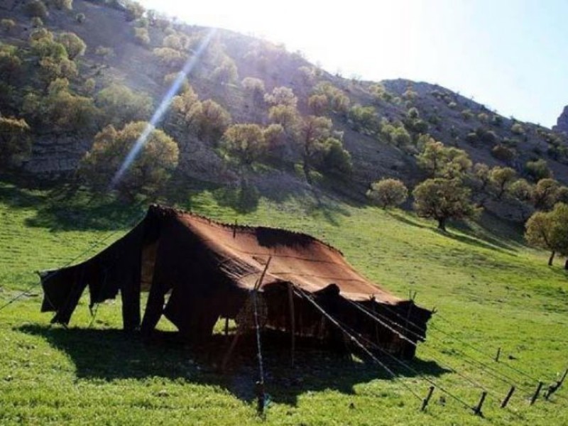 سیاه‌ چادر‌های عشایر میزبان گردشگران نوروزی