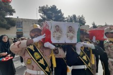 برگزاری مراسم تشییع پیکر شهیدان امنیت در ایلام