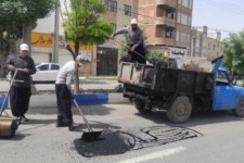 اجرای طرح لکه‌گیری معابر پرترافیک ایلام  