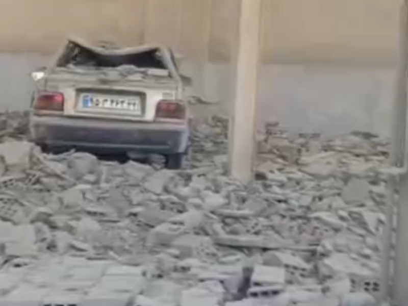 حمله اسرائیل به ساختمان آتش نشانی شهرداری موسیان