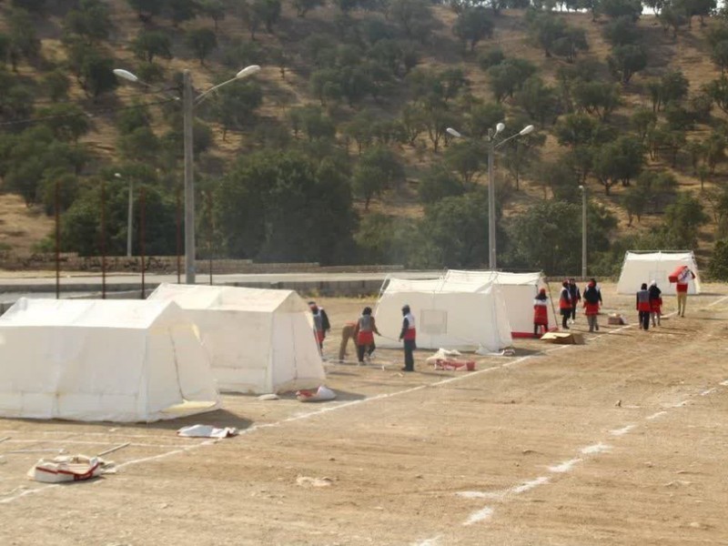 راه‌اندازی اردوگاه اسکان اضطراری اربعین «چغاسبز» ایلام  