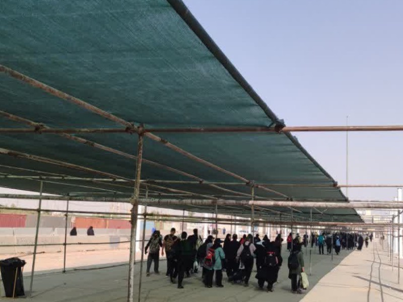 ۳۰۰۰ مترمربع سایبان در مهران احداث شد