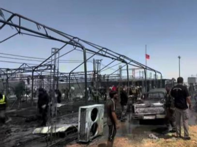 یک قربانی در آتش‌سوزی موکب زائران در مهران