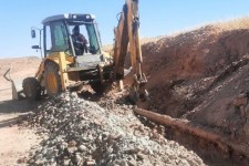 اصلاح ۹۰ متر از خط انتقال آب چرداول