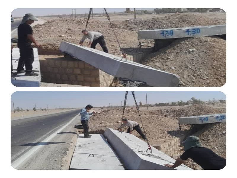 آغاز نصب دال‌های بتنی در محور مهران – دهلران