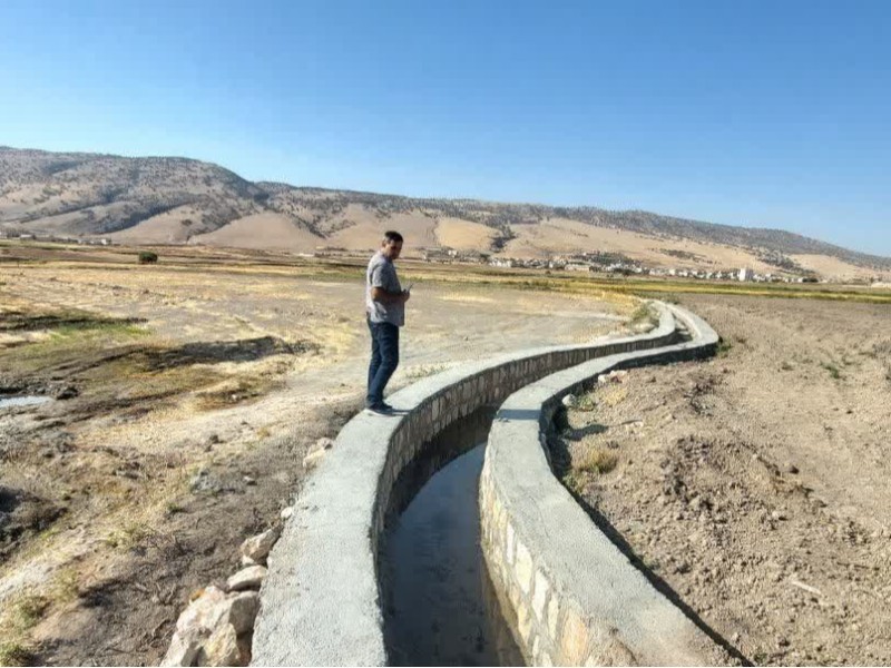 بهره‌برداری از دهمین کانال آبیاری سال جاری در چرداول