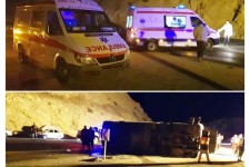 واژگونی اتوبوس زائران در ایلام