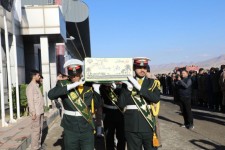 آیین استقبال از شهدای گمنام در فرودگاه ایلام