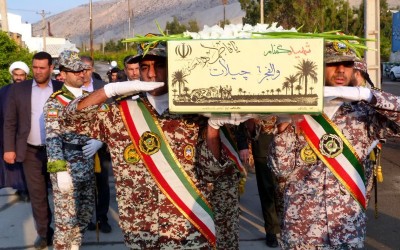 استقبال پرشور از پیکر شهید گمنام در آبدانان