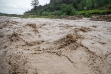 طغیان رودخانه در مرکز شهر دره‌شهر