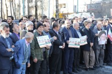 ندای مرگ بر امریکا و اسرائیل در تشییع شهید امنیت ایلام