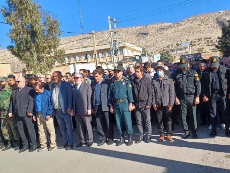 تشییع پیکر شهید مدافع امنیت در شهرستان ایوان