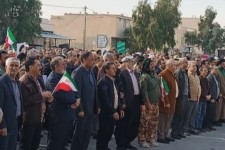 راهپیمایی مردم مهران علیه اغتشاشگران