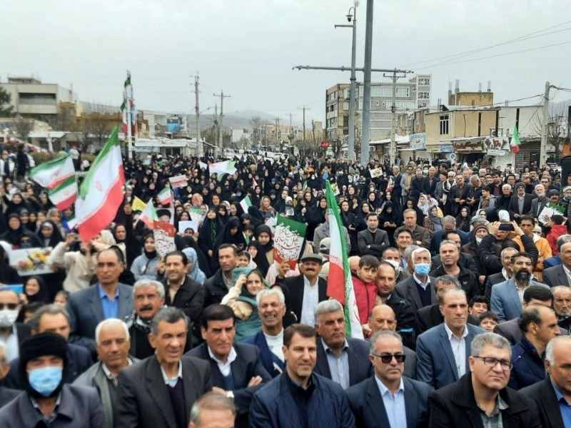 حماسه مناطق مختلف ایلام در یوم‌الله 22 بهمن