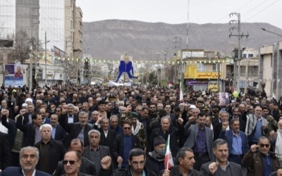 نسخه باکیفیت تصاویر هوایی راهپیمایی ۲۲ بهمن ایلام