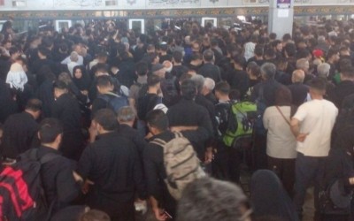 خیل عاشقان حسینی در روز تاسوعا از مرز مهران