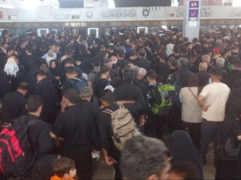 خیل عاشقان حسینی در روز تاسوعا از مرز مهران