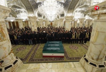 نماز بر پیکر رهبر شهید انقلاب در کربلا