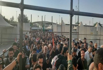 تردد زائران اربعین از مرز بین‌المللی مهران