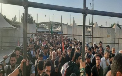 تردد زائران اربعین از مرز بین‌المللی مهران