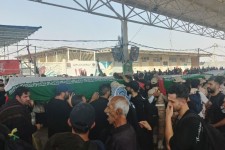 برگزاری تشییع پیکر ۵ شهید حمله آمریکا در مهران