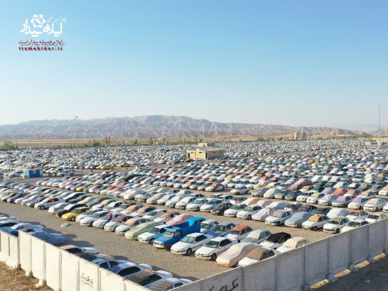 ۹۰ درصد ظرفیت پارکینگ اربعین مهران پر است ۹۰ درصد ظرفیت پارکینگ اربعین مهران پر است