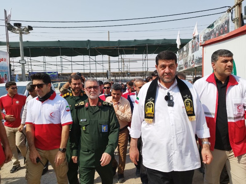 رئیس جمعیت هلال احمر کشور وارد مهران شد رئیس جمعیت هلال احمر کشور وارد مهران شد