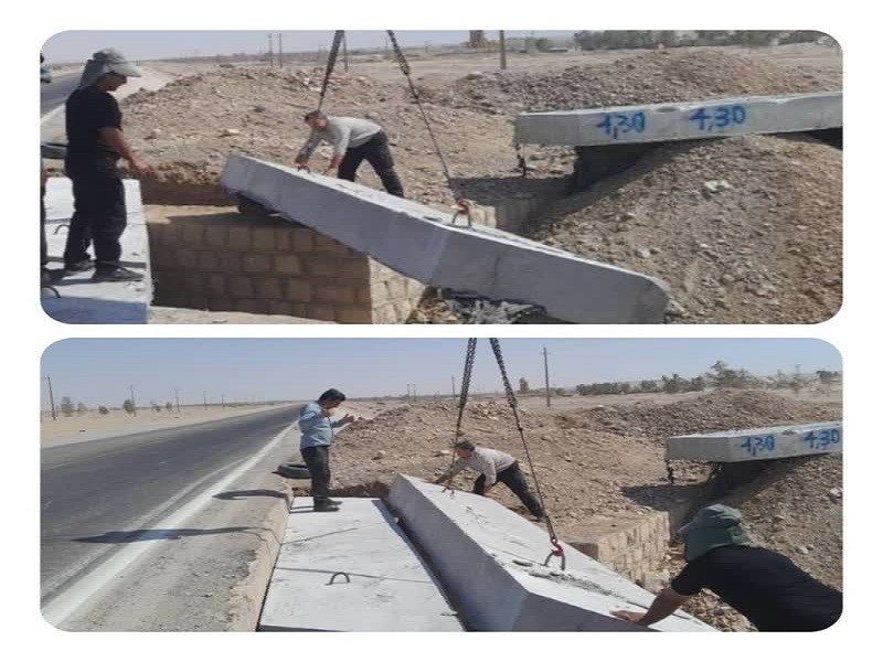 آغاز نصب دال‌های بتنی در محور مهران – دهلران