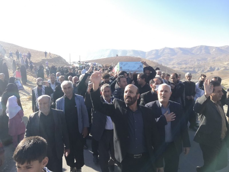 تشییع پیکر 2 شهید گمنام در شهرستان هلیلان