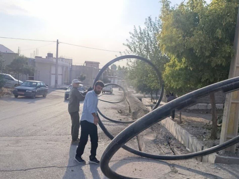 اصلاح ۵۰۰ متر از شبکه توزیع آب در چوار